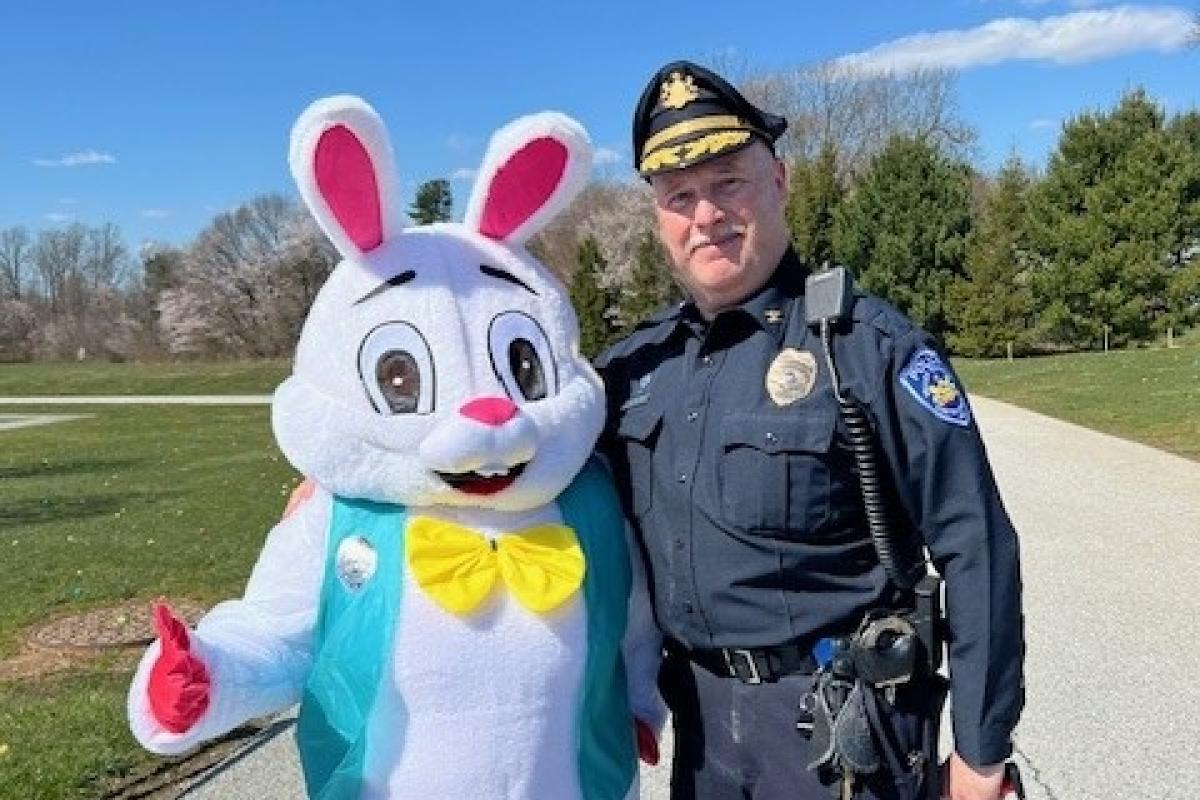 Chief Eckman and Valley Township's Easter Bunny Event 2024