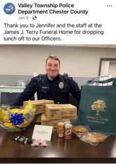 Special Thank you to James Terry Funeral Home for bringing the stations a delicious lunch