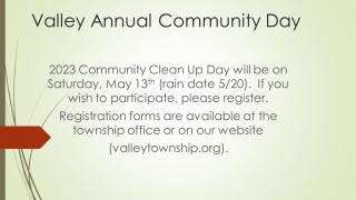 Valley Annual Community Clean Up